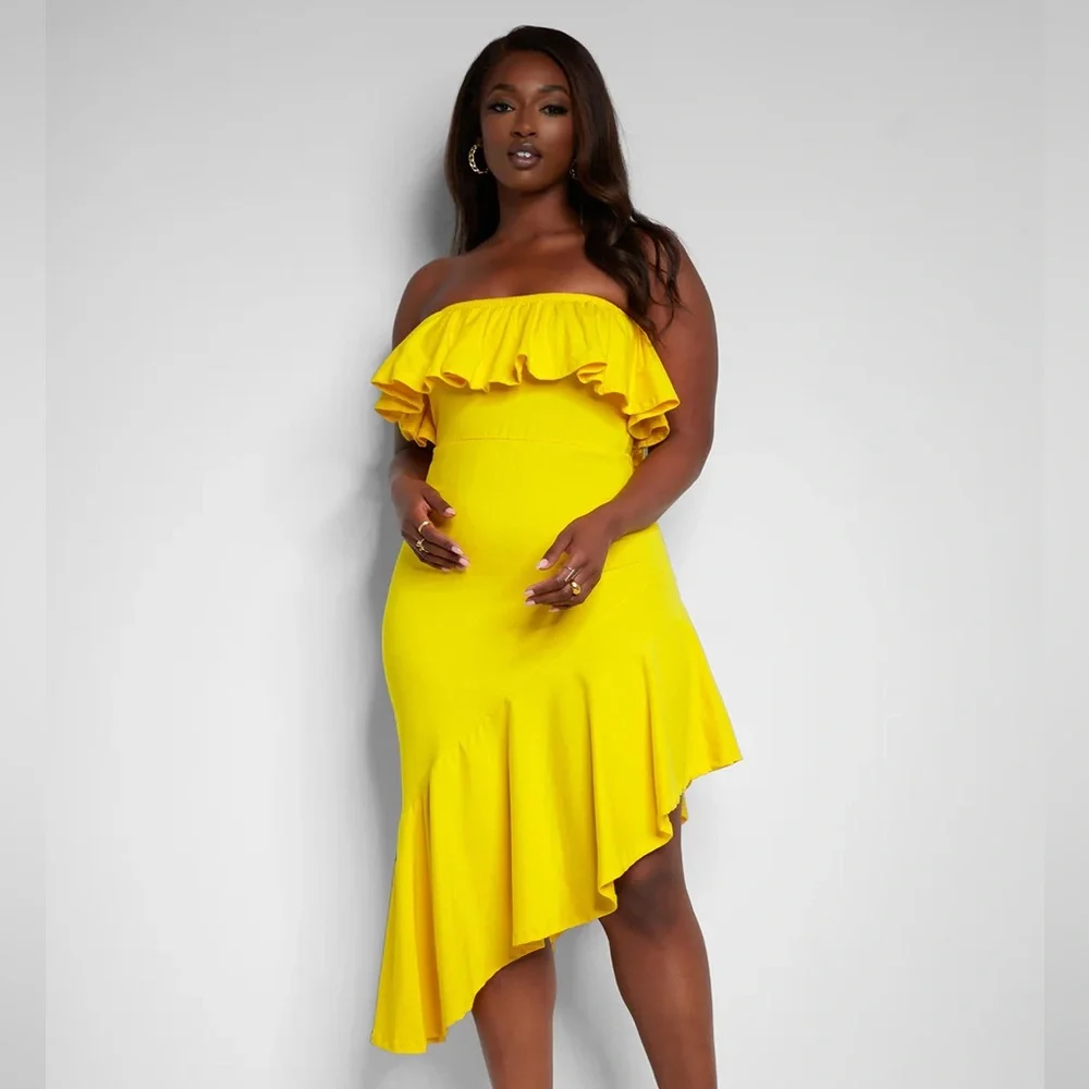 Rebdolls  of Sunshine Ruffled Sleeveless Yellow Dress Size 2X NWT - Picture 9 of 16